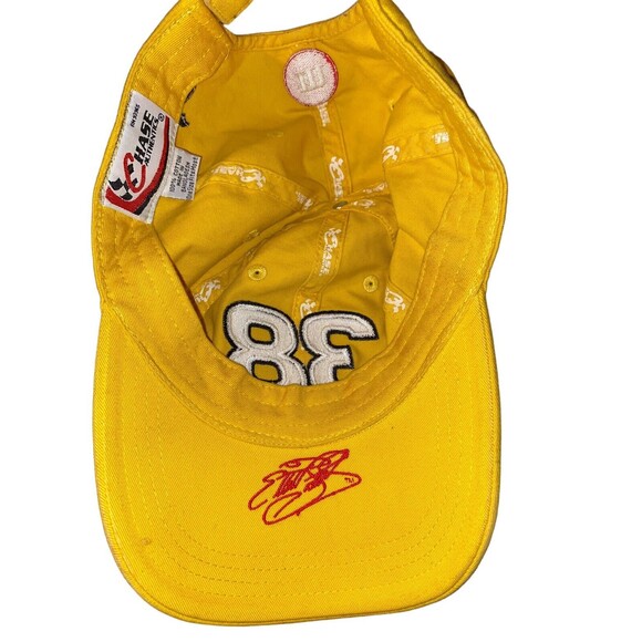 NASCAR M&M Hat Sadler 38 Adult Signed Authentic Yellow Cap Yates Racing Chase - Picture 6 of 8